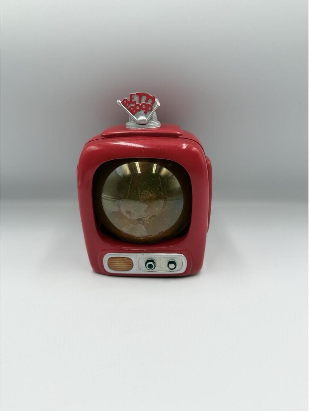 Betty Boop Retro TV Snow Globe Red Vintage Style AS-IS